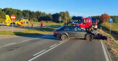 Motocyklista zmarł po wypadku na DK 53
